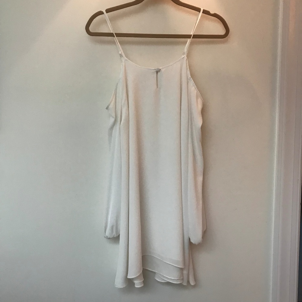 Lovers + Friends White Flow Mini Dress
